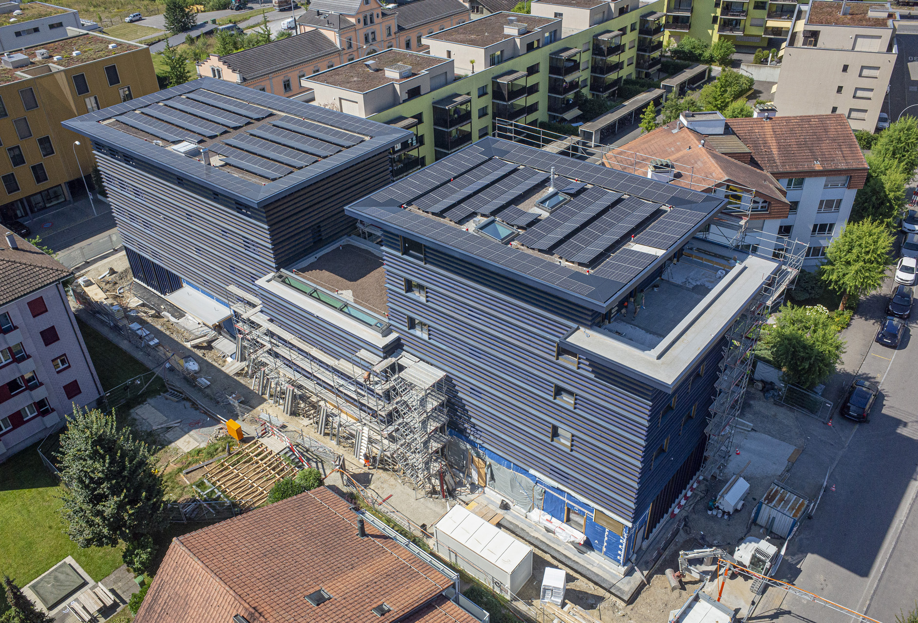 Baustellenbesichtigung Haus des Holzes in Sursee